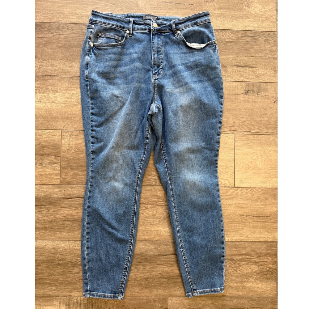 Judy Blue Womens 18W High Rise Slim Fit Skinny Jeans Medium Wash JB88799 MD